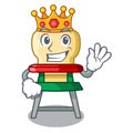 King baby highchair isolated on the mascot