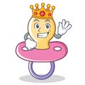 King baby pacifier character cartoon