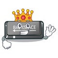 King backspace button on a computer character Royalty Free Stock Photo