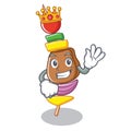 King barbecue character cartoon style