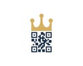 King Barcode Icon Logo Design Element