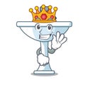 King bathroom ceramic sink on mascot isolated