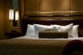 King bed in a hotel room Royalty Free Stock Photo
