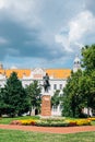 King Bela IV. equestrian statue at Szechenyi ter park in Szeged, Hungary