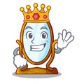 King big dressing mirror isolated on mascot Royalty Free Stock Photo