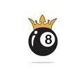 King billiard logo design concept