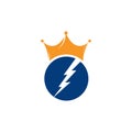 King bolt vector logo design.