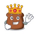 King brown bread mascot cartoon