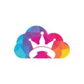 King call cloud shape vector logo design.