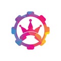 King call gear shape vector logo design