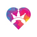King call heart shape vector logo design.