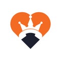 King call heart shape vector logo design.