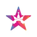 King call star shape vector logo design.