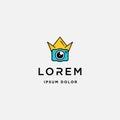 King Camera Logo Template Vector Design Icon