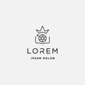 King Camera Logo Template Vector Design Icon