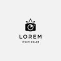 King Camera Logo Template Vector Design Icon