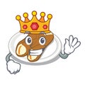 King cannoli in the a cartoon shape