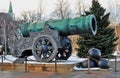 King Cannon Tsar Pushka shown in Moscow Kremlin Royalty Free Stock Photo