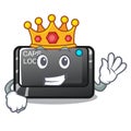 King capslock button isolated with the cartoon