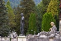 King Carol I Statue Situated in Front of Peles Castle, Sinaia, Prahova, Romania Royalty Free Stock Photo