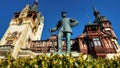 King Carol statue at The Peles Castle in Romania