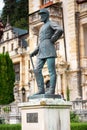 King Carol statue at The Peles Castle in Romania Royalty Free Stock Photo