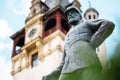 King Carol statue at The Peles Castle in Romania