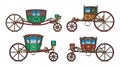 King carriage or princess vintage chariot set Royalty Free Stock Photo