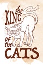 THe king of the cats retro card