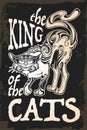 THe king of the cats retro card
