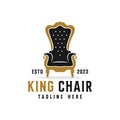 king chair vector illustration logo