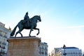 King Charles Equestrian Statue of Carlos III at Puerta del Sol in Madrid, Royalty Free Stock Photo