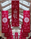 King Charles III Coronation Banners in the Burlington Arcade