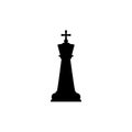 King chess icon. Vector illustration, flat design Royalty Free Stock Photo