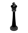 King Chess piece isolated. Piece for playing chess Royalty Free Stock Photo