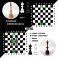 King. Chess piece made in the form of illustrations and icons.