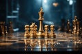 king of chess pieces chessboard concept business Royalty Free Stock Photo