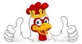 King Chicken Rooster Cockerel Bird Crown Cartoon Royalty Free Stock Photo