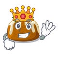 King christmas pudding isolated on the mascot