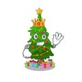 King christmas tree toy shaped a character