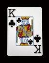 King of clubs card with clipping path