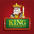 King of clubs casino poker banner sign tournament Royalty Free Stock Photo