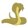 King cobra face icon cartoon vector. Snake head