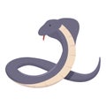 King cobra head icon cartoon vector. Snake face
