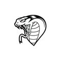 King Cobra Head Line Art Logo