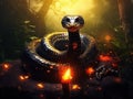 Ai Generated illustration Wildlife Concept of King Cobra