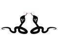 King cobra snake icon vector illustration