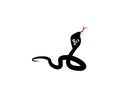 King cobra snake icon vector illustration