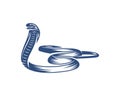 King Cobra snake logo design vector, Animal graphic, Snake design Template illustration Royalty Free Stock Photo