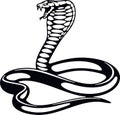 Cobra, Snake - Reptiles of the wild. Wildlife stencil. Pet and tropical animal.